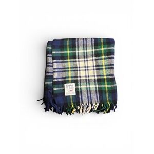 VTG Faribo Faribault Woolen Mill Co 100% Wool Throw Blanket Tartan Plaid Fringe